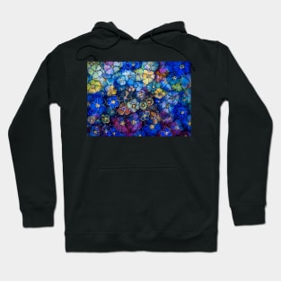 Floral Abstract blue 2 Hoodie